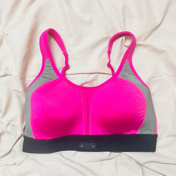 Mi Pulse Pink/Gray Smart Sports Bra with Heart Rate Monitor Attachment - Picture 10 of 15